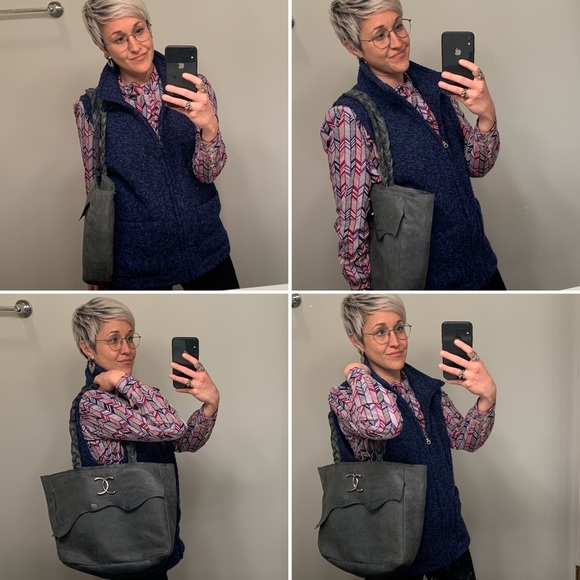 Vintage Handbags - LAST DROP! VTG Handmade Leather Tote